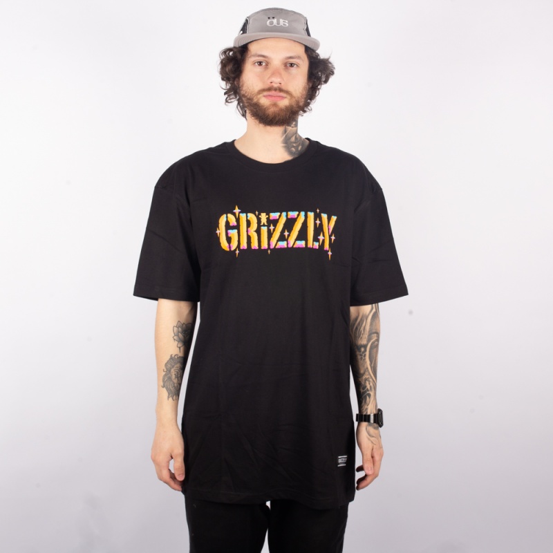 Camiseta Grizzly Beveled Preto
